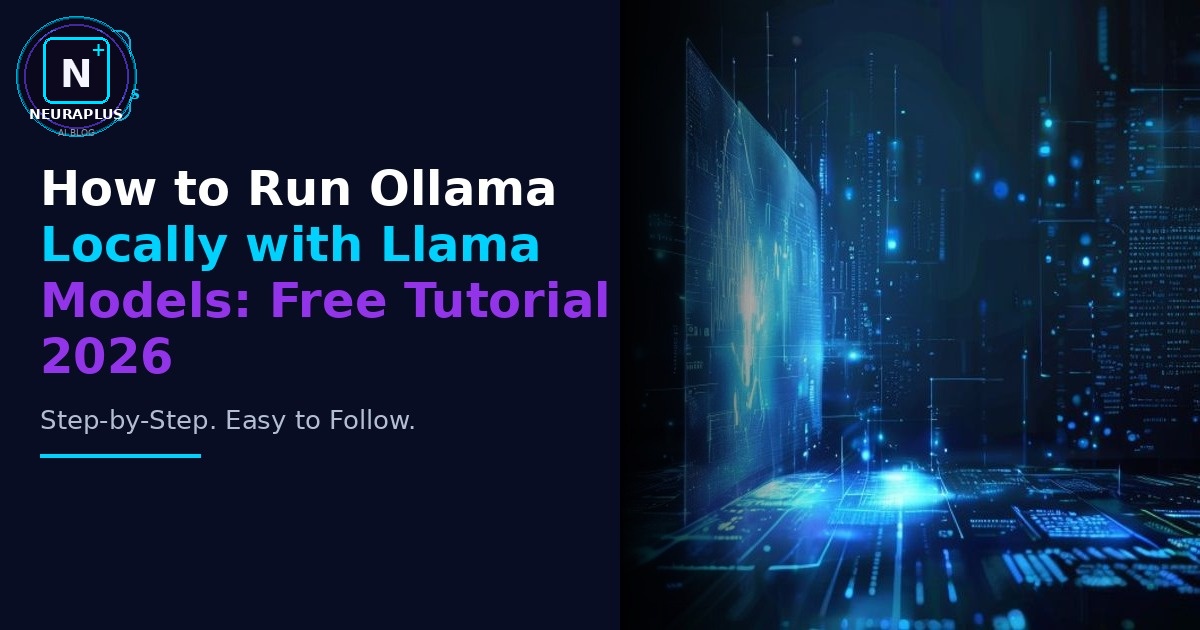 Illustration of running Llama models locally with Ollama on a personal computer, representing free self-hosted AI inference